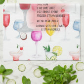 ストロベリーダイキリレシピ パーソナライズされた キッチンタオル (折り畳み)