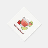 ストロベリーダイキリ紙ナプキンス スタンダードカクテルナプキン (角)