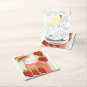 ストロベリーダキリコースター スクエアペーパーコースター (インサイチュ)