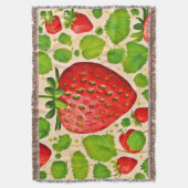 ストロベリーダダイストアートワーク スローブランケット (正面縦)