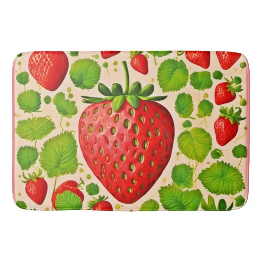 ストロベリーダダイストアートワーク バスマット (正面)