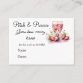 ストロベリーチャンピエーンブライダルシャワーウェディングゲーム エンクロージャーカード (正面)