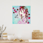 ストロベリーチョコレートアイスクリーム妖精の国 ポスター (キッチン)