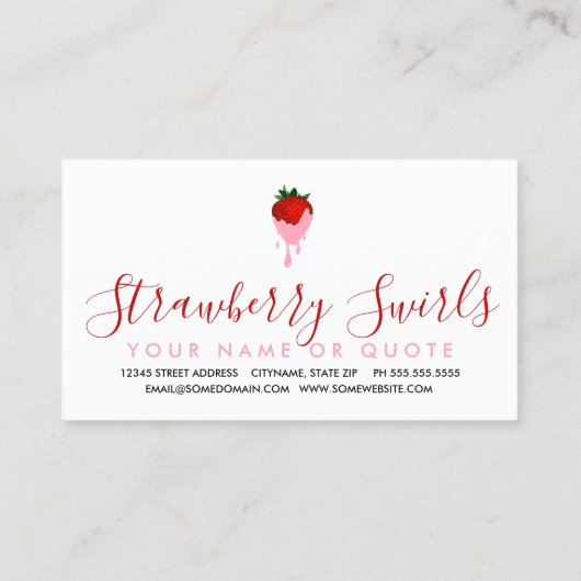 ストロベリーチョコレートストロベリースワーカード 名刺 (裏面)