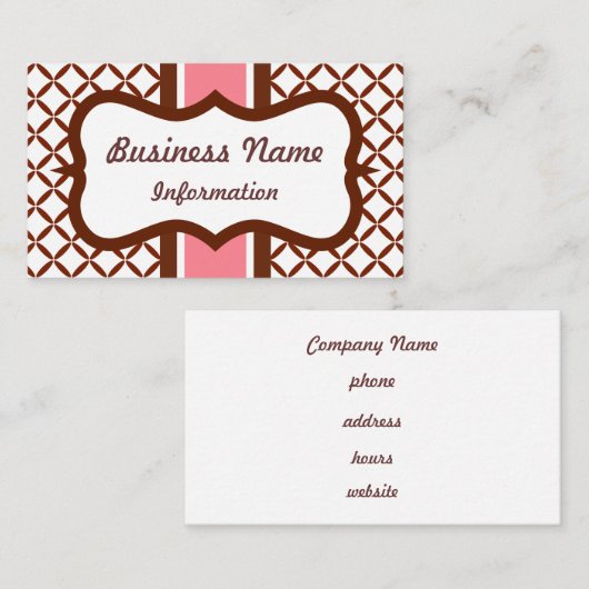 ストロベリーチョコレートビジネスカード 名刺 (正面/裏面)