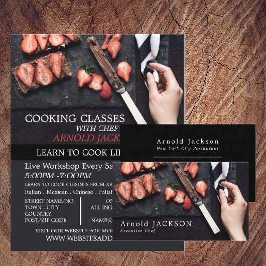 ストロベリーチョコレート料理クラス広告ズ チラシ