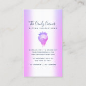 ストロベリーチョコレート菓子パープルドリップ 名刺 (裏面)