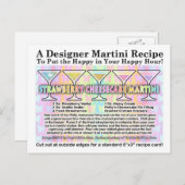 ストロベリーチーズケーキ春マルティーニレシピカード ポストカード (正面/裏面)