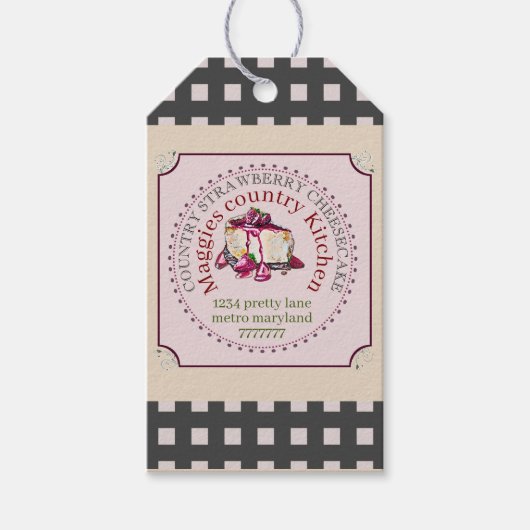 ストロベリーチーズケーキ ギフトタグ (正面)