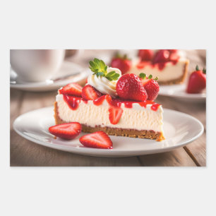 ストロベリーチーズケーキ 長方形シール