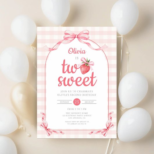 ストロベリーツースイーツガール2nd誕生日 招待状