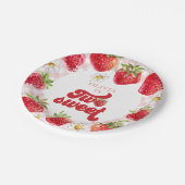 ストロベリーツースイーツセカンドバースデー ペーパープレート (アングル)