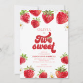 ストロベリーツースイーツセカンドバースデー 招待状 (正面)