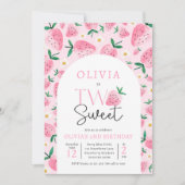 ストロベリーツースイーツベリー2nd誕生日パーティー 招待状 (正面)