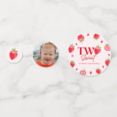 ストロベリーツースイートピンクレッド2nd誕生日パーティー コンフェッティ (正面)