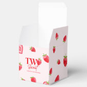 ストロベリーツースイートピンクレッド2nd誕生日パーティー フェイバーボックス (オープン)