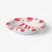 ストロベリーツースイートピンクレッド2nd誕生日パーティー ペーパーボウル (傾斜あり)