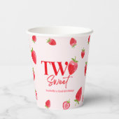 ストロベリーツースイートピンクレッド2nd誕生日パーティー 紙コップ (裏面)