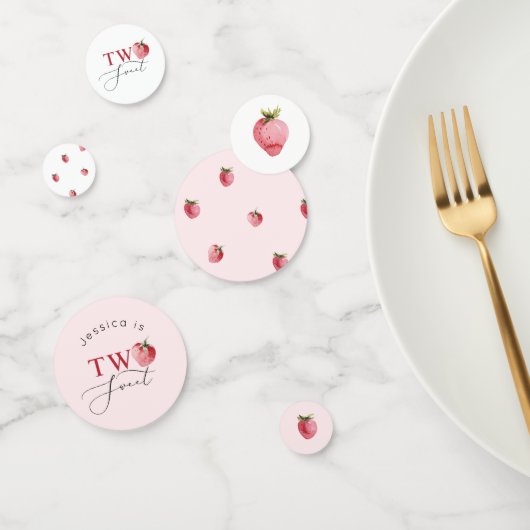 ストロベリーツースウィートバースデーパーティーテーブル紙吹雪 コンフェッティ (グループ)