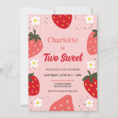 ストロベリーツースウィートバースデーパーティー 招待状 (正面)