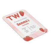 ストロベリーツーバースデー招待状 マグネット (右側)