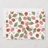 ストロベリーテーマガールバースデーパーティー 招待状 (裏面)