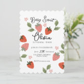 ストロベリーテーマガールバースデーパーティー 招待状 (スタンド正面)