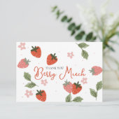 ストロベリーテーマガール誕生日 サンキューカード (スタンド正面)