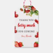 ストロベリーテーマ1stバースデーギフトラベル ギフトタグ (正面)