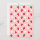 ストロベリーデイジーベリースウィート誕生日 招待状 (裏面)