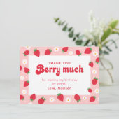 ストロベリーデイジー誕生日サンキュー サンキューカード (スタンド正面)