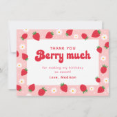ストロベリーデイジー誕生日サンキュー サンキューカード (正面)
