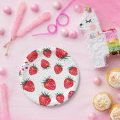 ストロベリーデコール紙プレート ペーパープレート (パーティー)