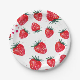 ストロベリーデコール紙プレート ペーパープレート