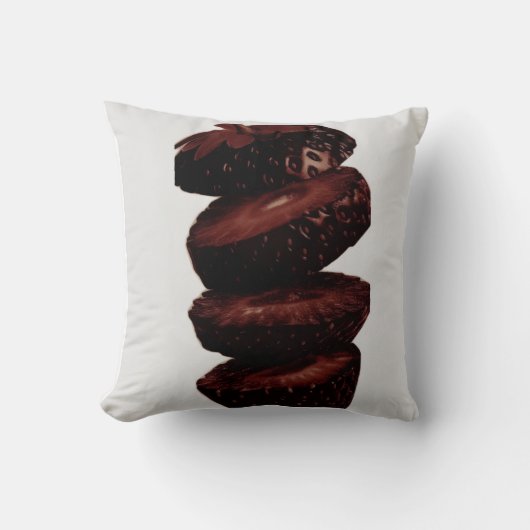 ストロベリーデザイン装飾用クッション – ソフト&スタイリッシュソフト クッション (正面)