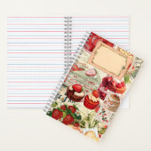 ストロベリーデザートの夢：ヴィンテージコラージュ ノートブック (内側)