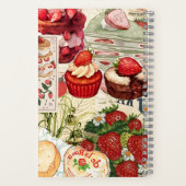 ストロベリーデザートの夢：ヴィンテージコラージュ ノートブック (裏面)