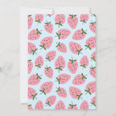 ストロベリーデライトファースト誕生日招待状 招待状 (裏面)