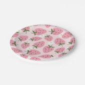 ストロベリーデライトファースト誕生日 ペーパープレート (アングル)