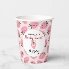 ストロベリーデライトファースト誕生日 紙コップ