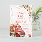 ストロベリートラックサマーベビーシャワー 招待状 (スタンド正面)