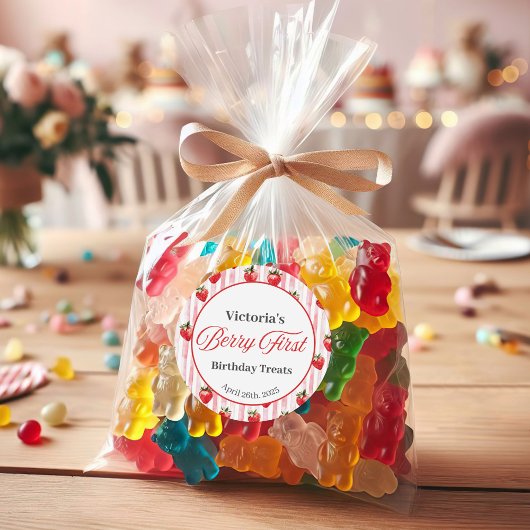 ストロベリートリートバッグラベル ラウンドシール