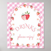 ストロベリードリンクベリーファースト誕生日 ポスター (正面)