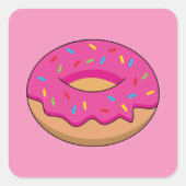 ストロベリードーナツと散水漫画 スクエアシール (正面)