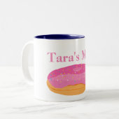 ストロベリードーナツ名前をカスタムする ツートーンマグカップ (正面左)