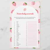 ストロベリーネームベビーアニマルズベビーシャワーゲーム (正面)