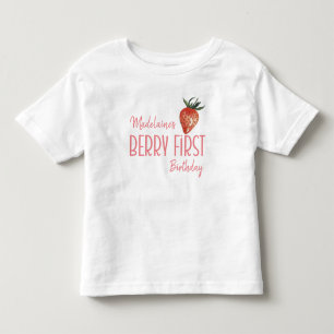 ストロベリーネーム1stベリーファースト誕生日 トドラーTシャツ