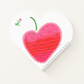 ストロベリーハート形のノート ノートブック (裏面)