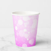 ストロベリーハート誕生日ガールピンク 紙コップ (裏面)