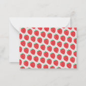 ストロベリーハート ピンクコケット 個人名入り ノートカード (裏面)